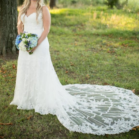 Stunning Fit and Flare Wedding Dress - size 10 curvy girl - Picture 6 of 9